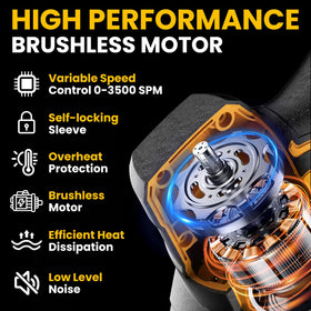 VAXCANZE cordless reciprocating saw with brushless motor for smoother cuts