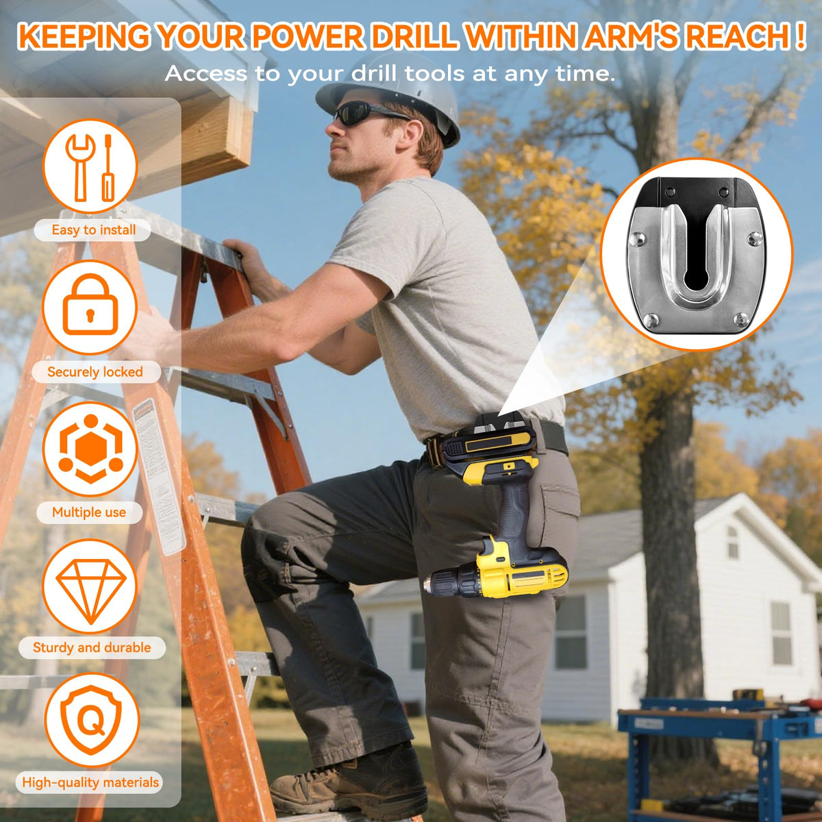 VAYAGARDEN self-locking design keeps tools in place during movement.