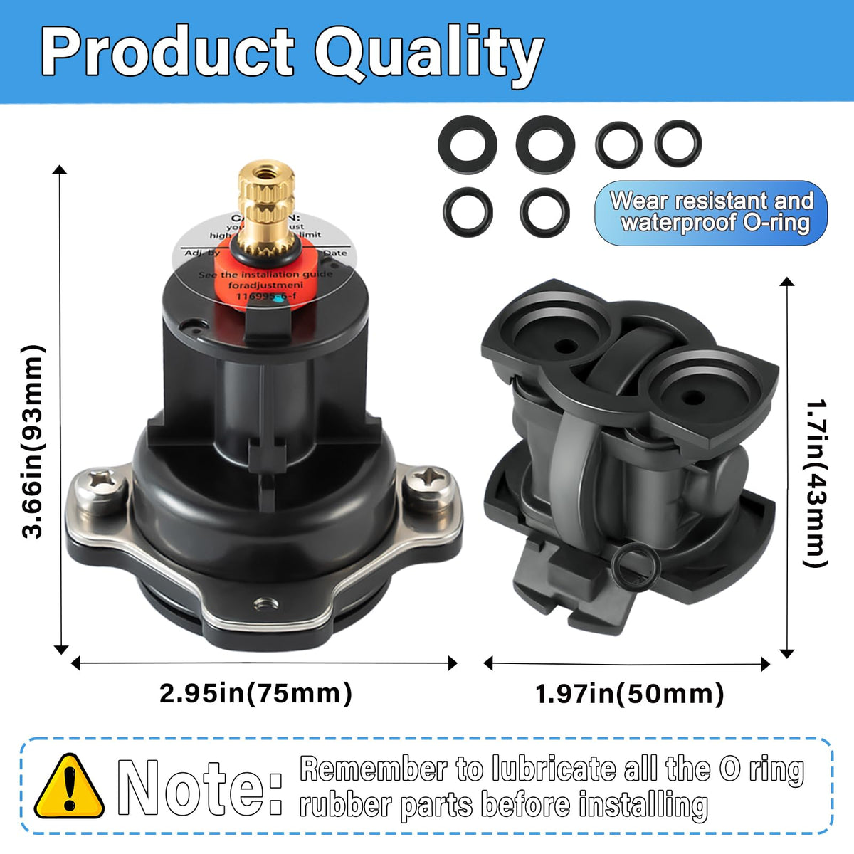 Vayolli GP800820 balancing unit maintains steady water pressure and temperature.