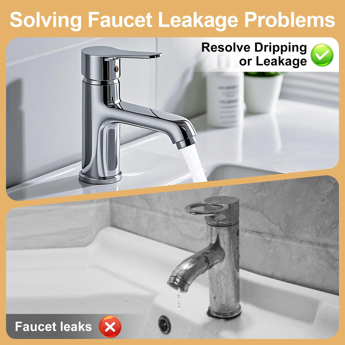 Vayolli installation-ready faucet repair kit for single-handle showers.