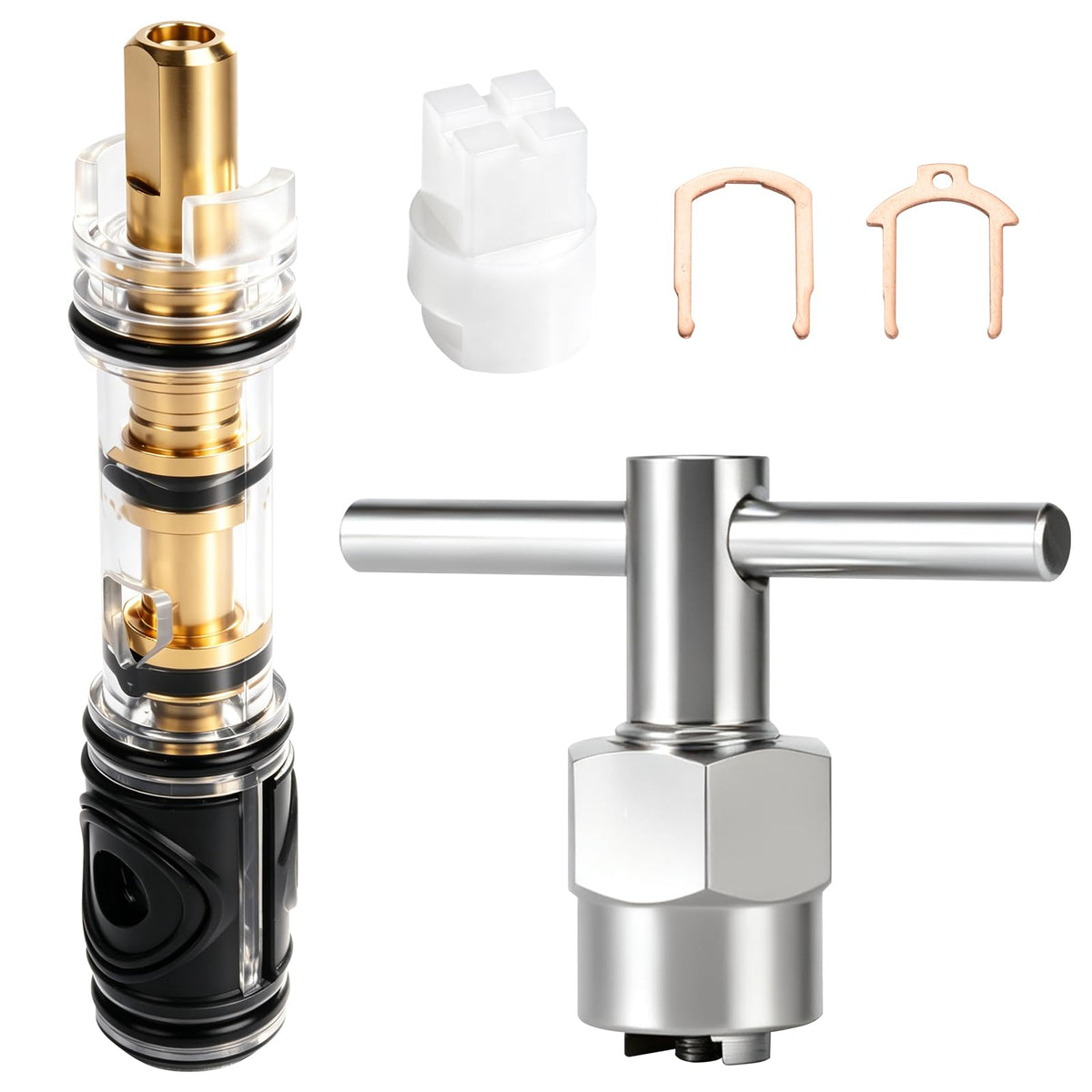Vayolli replacement cartridge compatible with Moen 1225/1225B for reliable single-handle faucet operation.