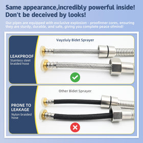 Vayzluiy bidet offers adjustable flow for gentle or powerful spray.