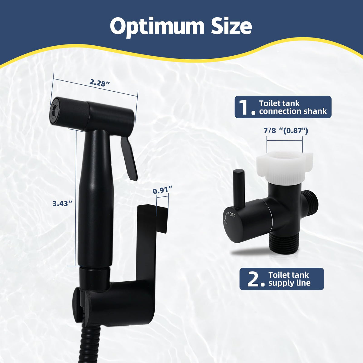 Vayzluiy bidet spray head made of stainless steel for smooth, hygienic cleansing experiences.