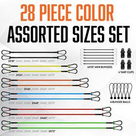 VBEST bungee balls 6-pack for easing anchor points and storage.