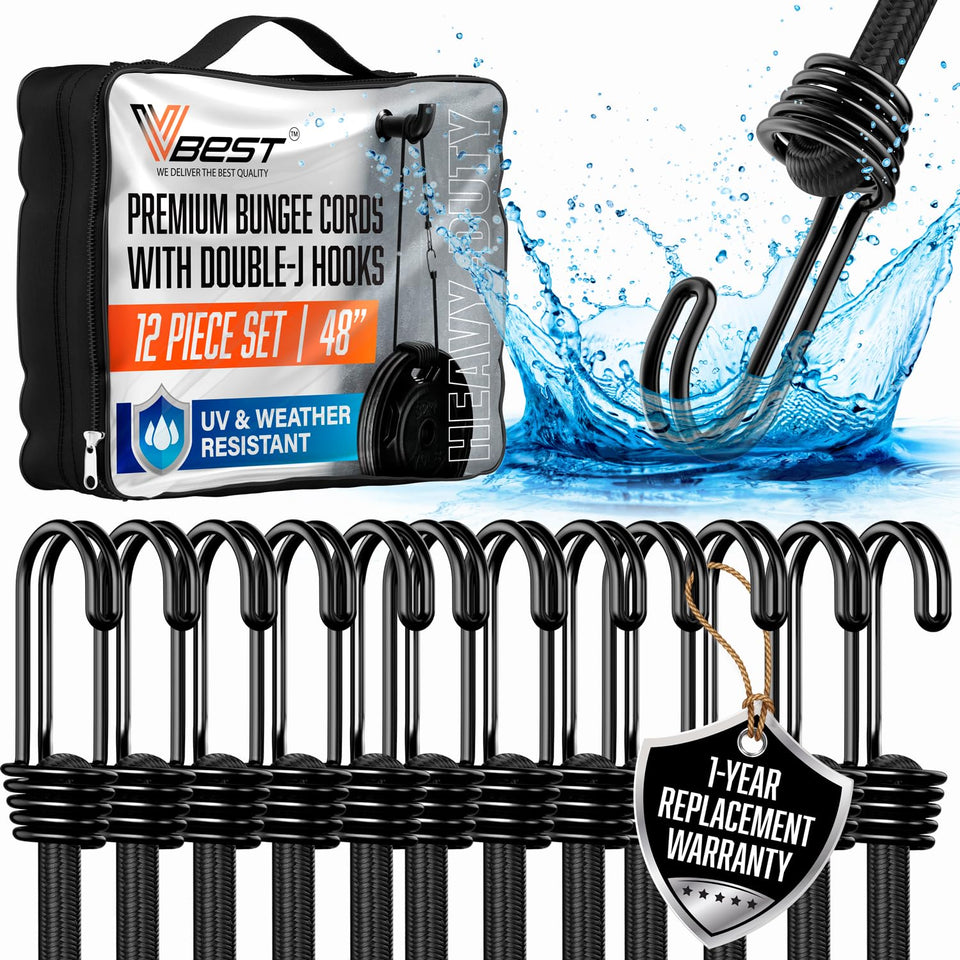 VBEST bungee cords 48inch hook secure for reliable tie-downs on gear