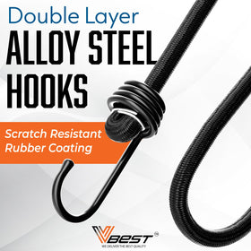 VBEST heavy-duty 36-inch bungee cords withstand wind and weather.
