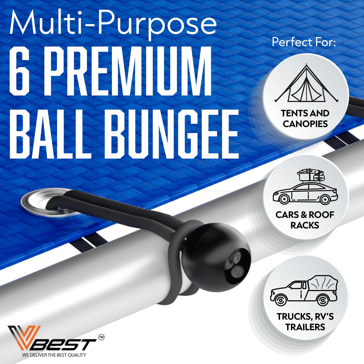 VBEST 10-inch mini cords stored in waterproof bag for camping gear.