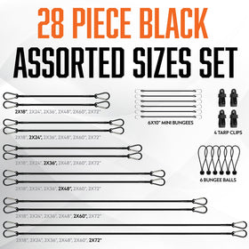 VBEST 18-inch compact bungee cord for small loads and quick ties.