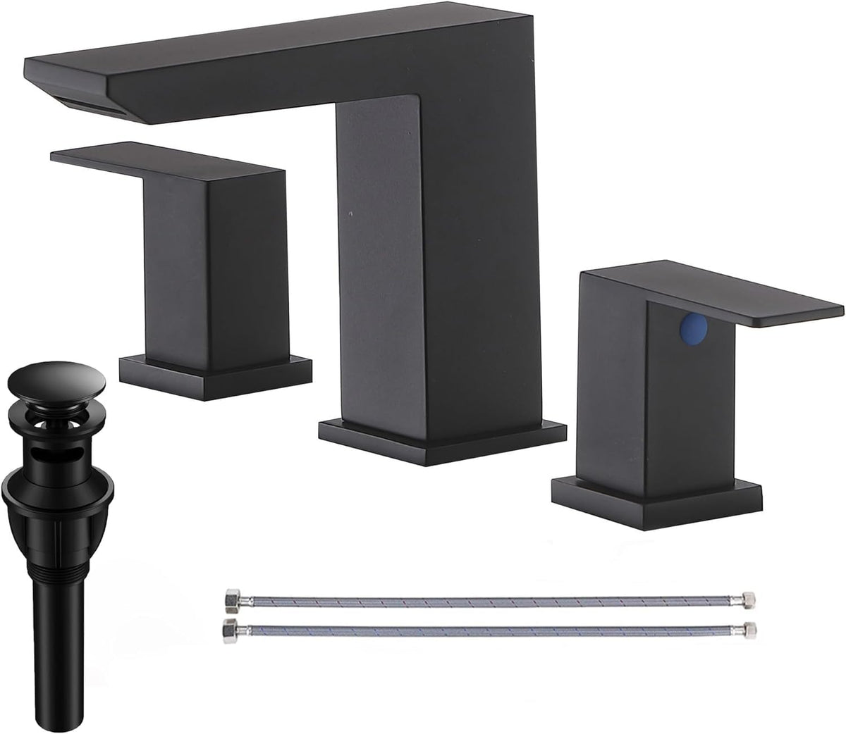 VCCUCINE black waterfall faucet close-up shows premium matte finish