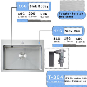 VCCUCINE brushed nickel prep sink shown in practical everyday use
