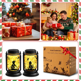 Vcdsoy dog solar lantern hanging from a tree adds whimsical charm to outdoor evenings