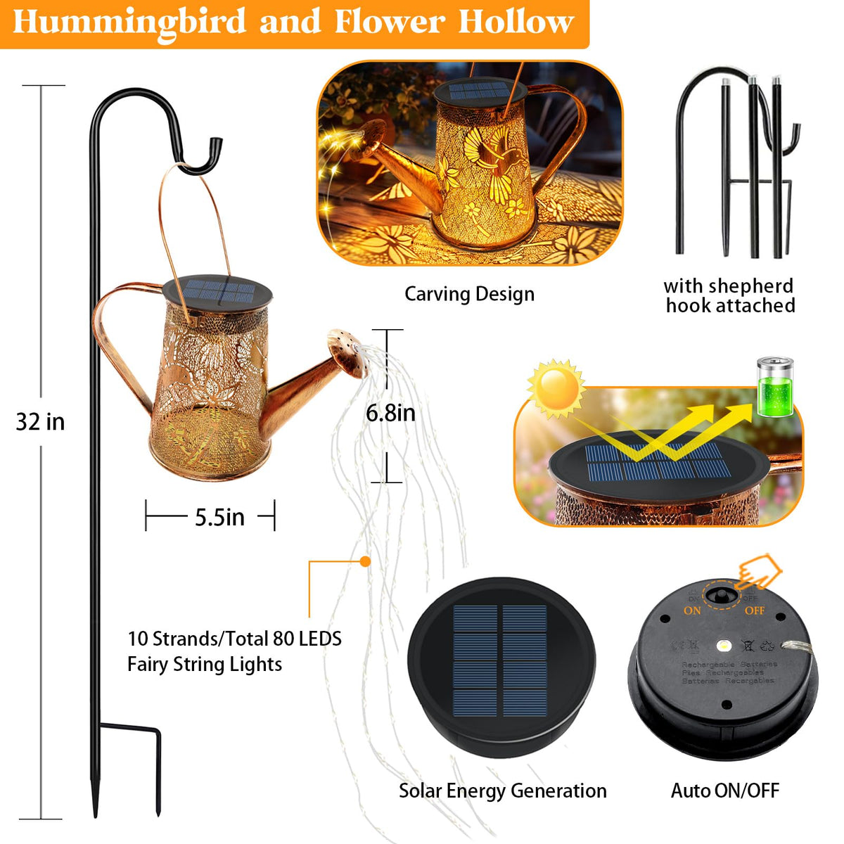 Vcdsoy solar panel auto on/off for effortless daily use