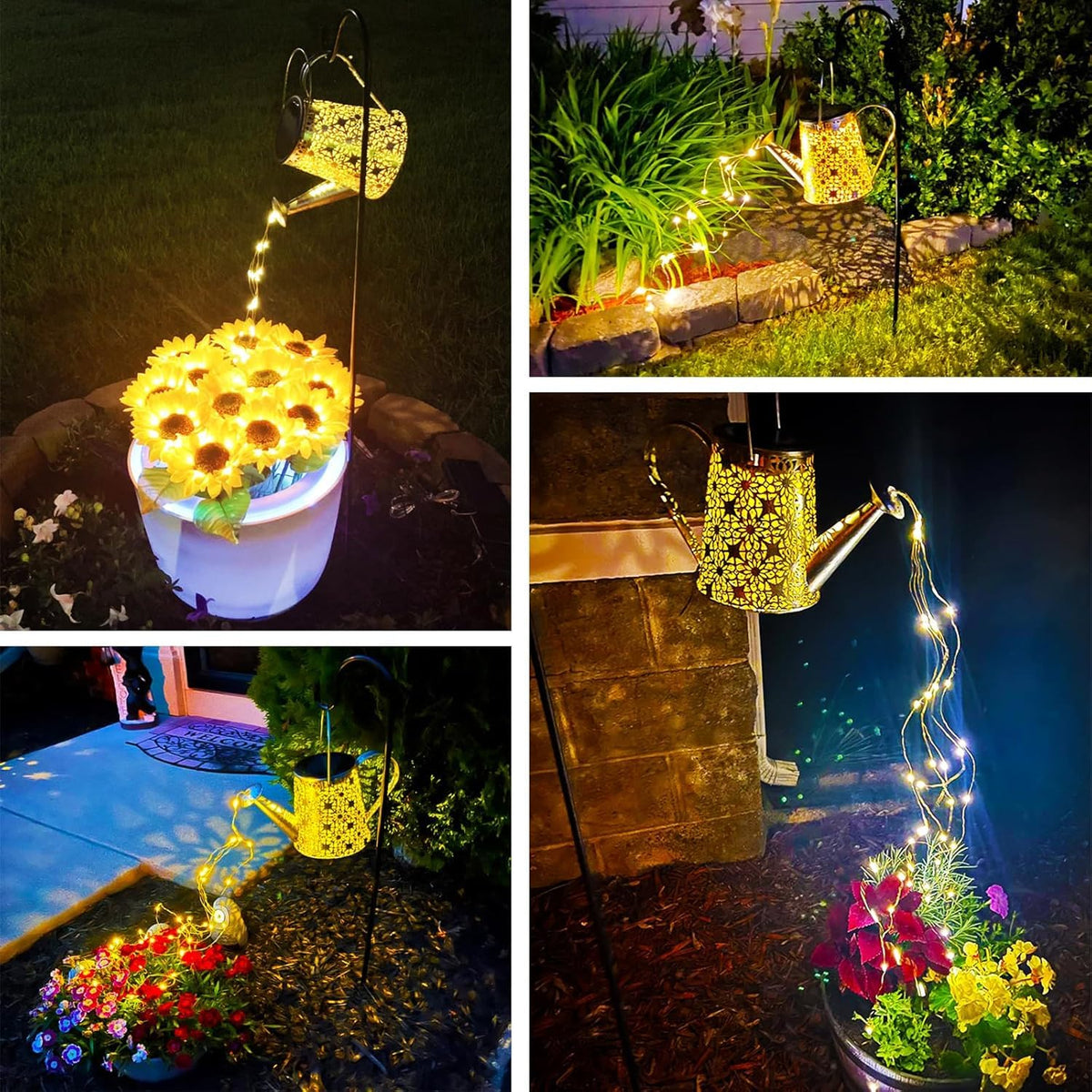 Vcdsoy solar watering can lights outdoors with IP65 weatherproof protection