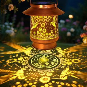 Vcdsoy sunflower laser-cut lantern adds decorative charm to yard and patio.