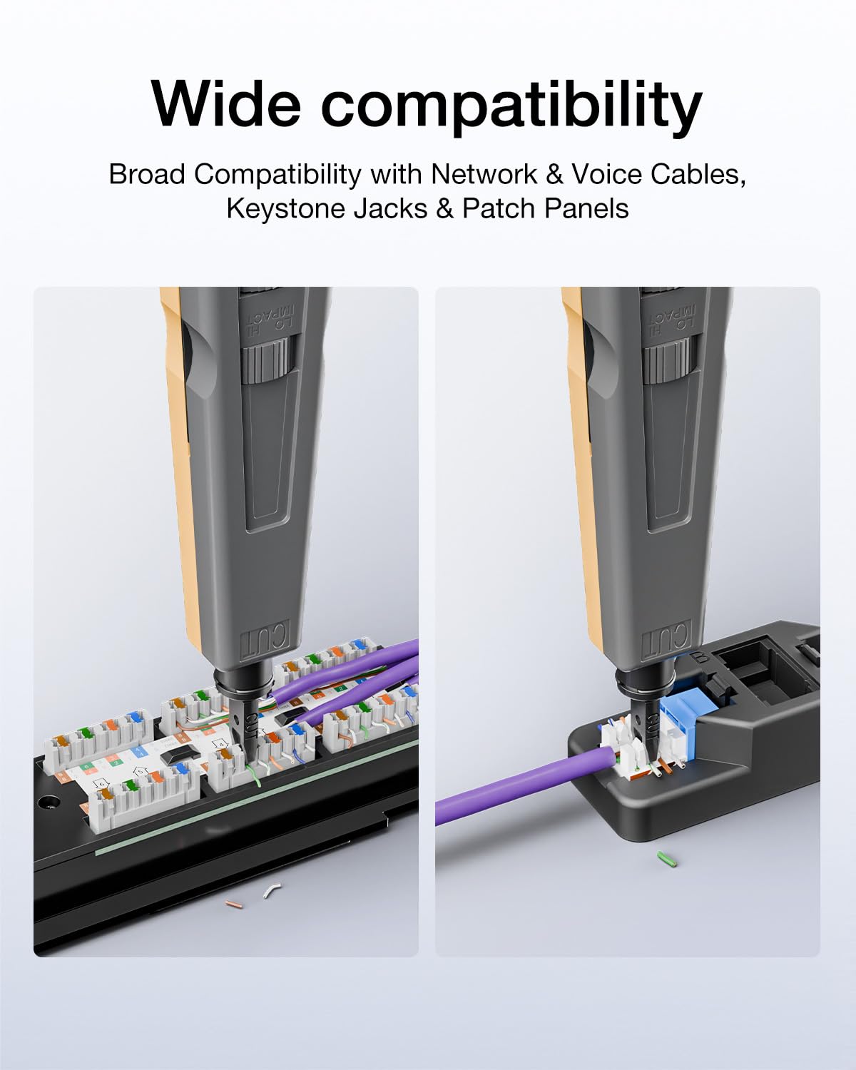 VCELINK wire puller side feature helps tidy excess cable during terminations