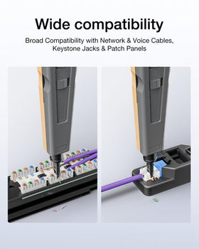 VCELINK wire puller side feature helps tidy excess cable during terminations