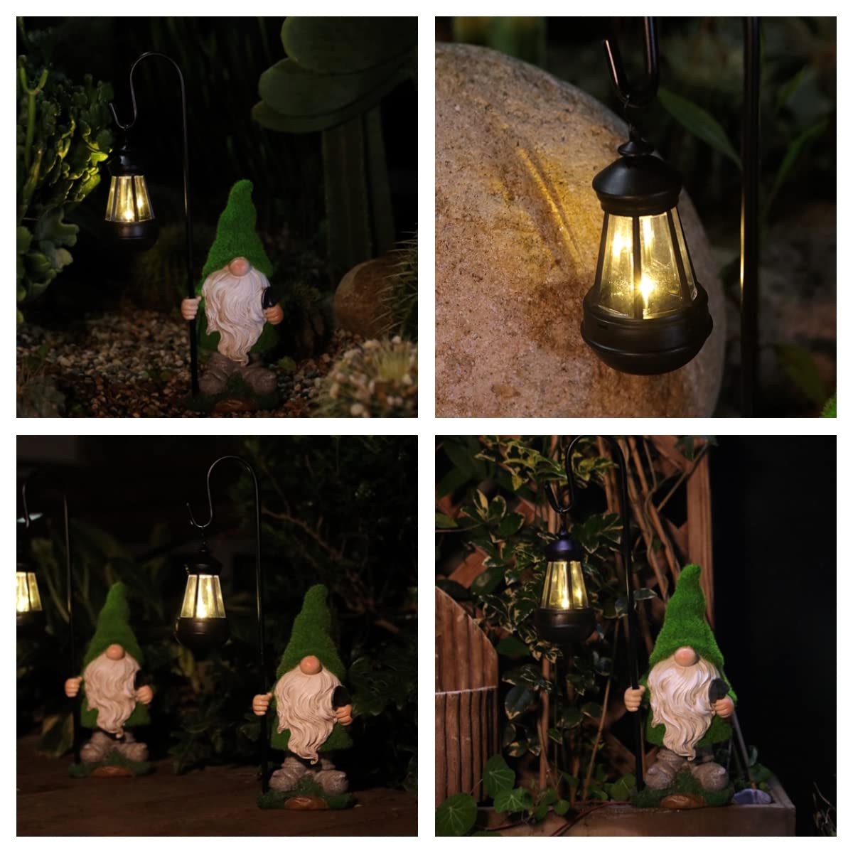 VChymm backyard display gnome figurine on a stand.