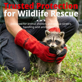 vclpower Animal Handling Gloves double leather palm enhances grip during demanding tasks