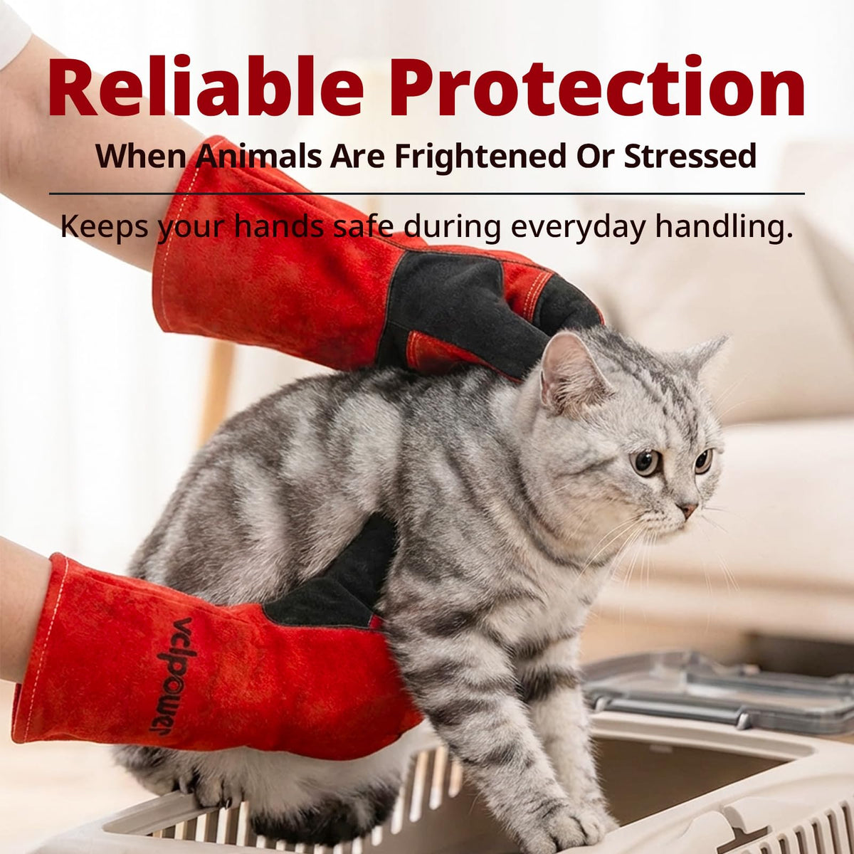 vclpower Animal Handling Gloves heat and oil resistant for cleanup and outdoor work