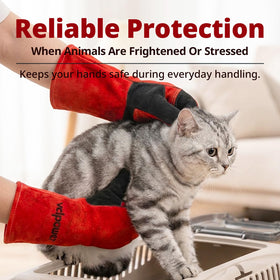vclpower Animal Handling Gloves heat and oil resistant for cleanup and outdoor work