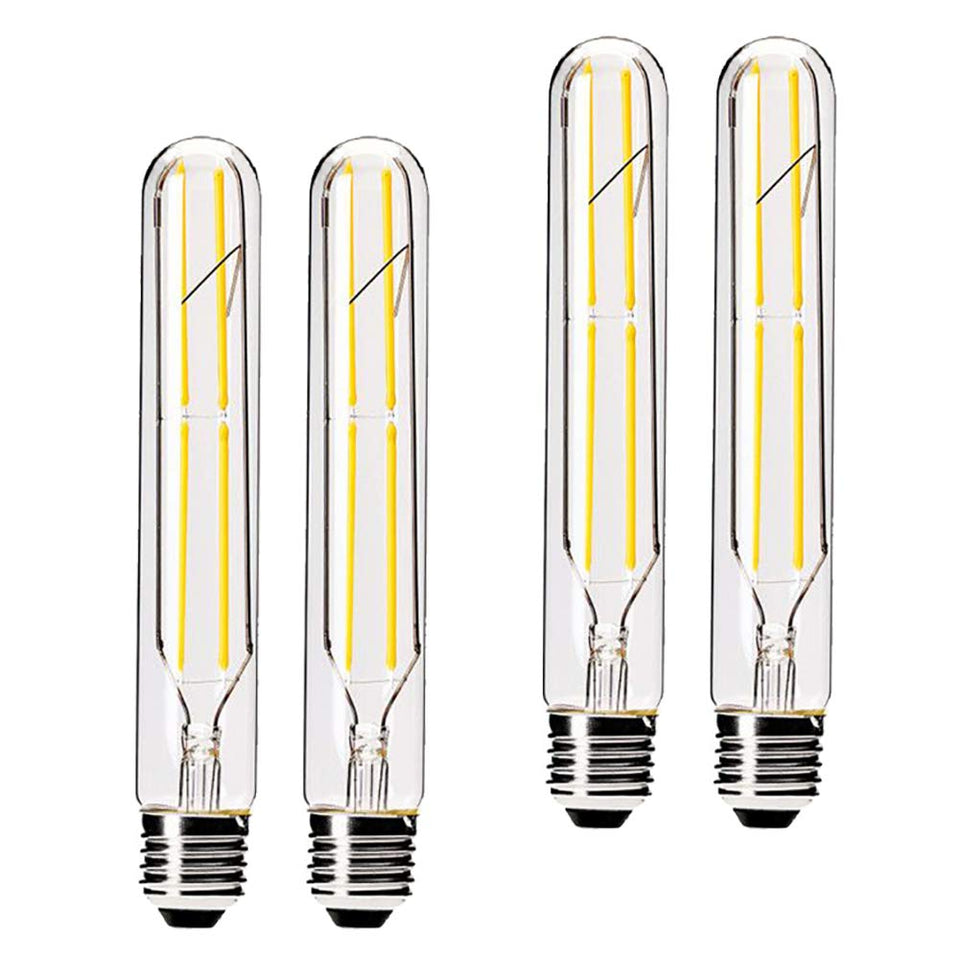 VCTC Lighting dimmable 6W Edison LED bulbs illuminate with a vintage clear glass glow.