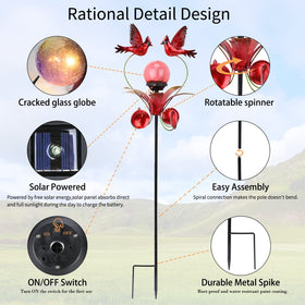 VCUTEKA Cardinal glass globe offers diffuse light for soft ambience.