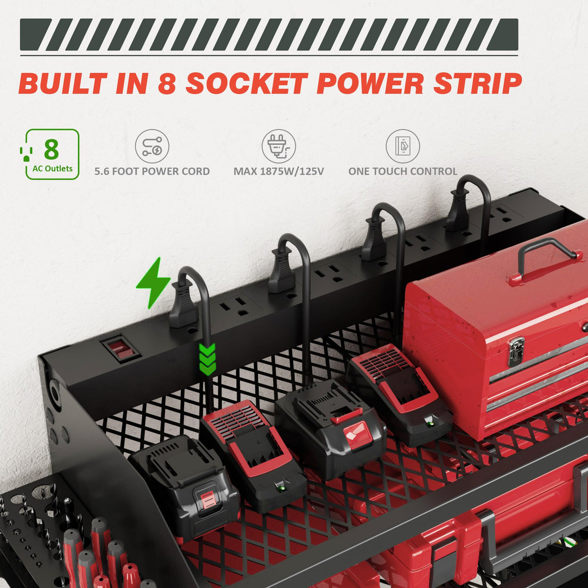 VDEVY heavy-duty metal construction supports heavy tools with lasting durability