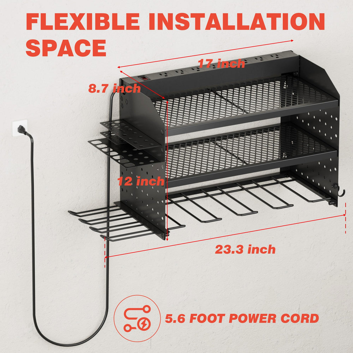 VDEVY durable powder-coated finish resists scratches and rust for workshop use