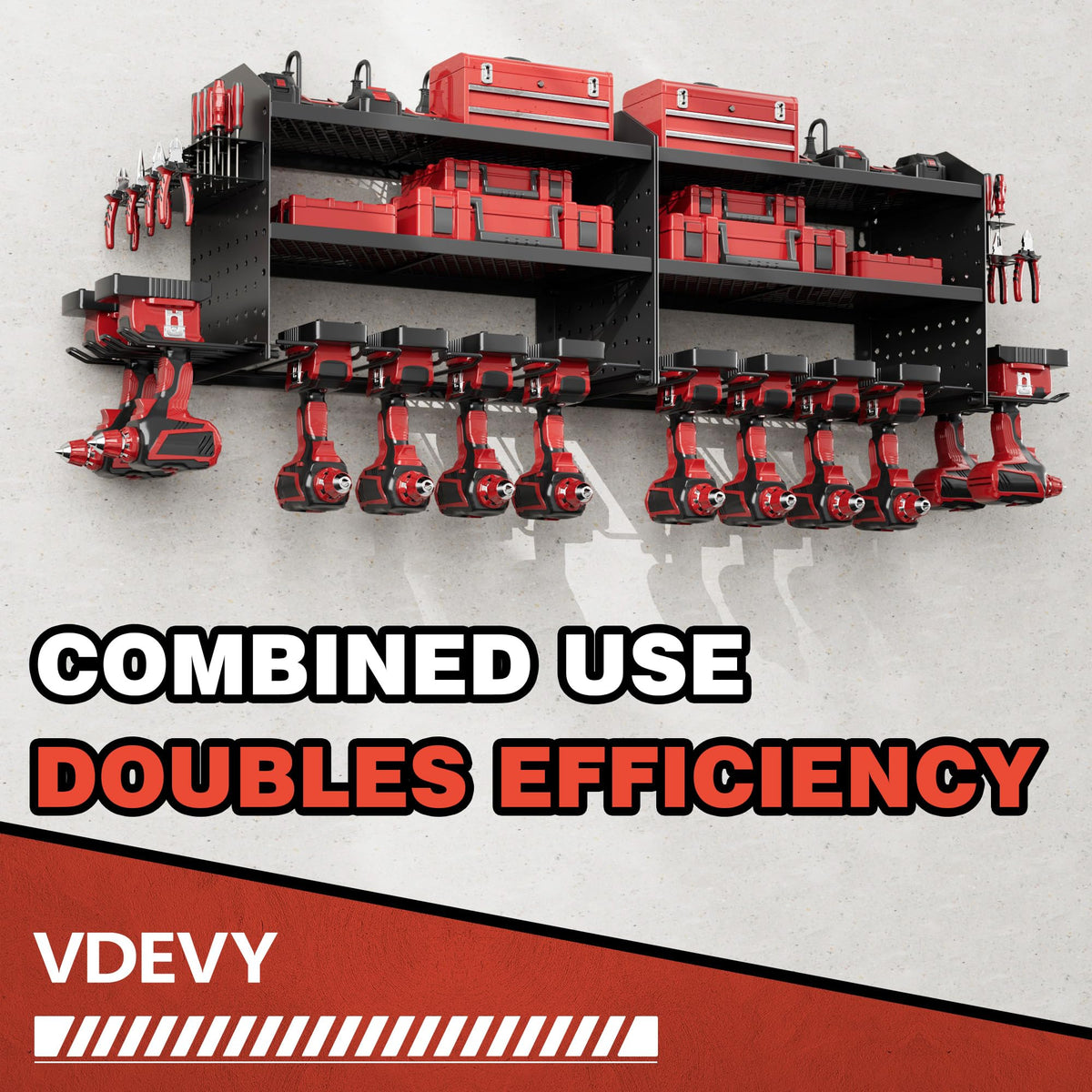 VDEVY 3-tier mesh shelves protect small parts from dust