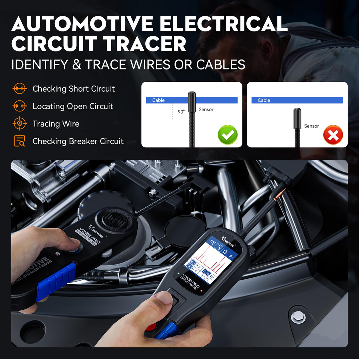 VDIAGTOOL V200 Pro activate components feature enabling testing of signals.