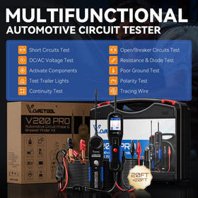 VDIAGTOOL V200 Pro breaker finder locating circuit points safely.