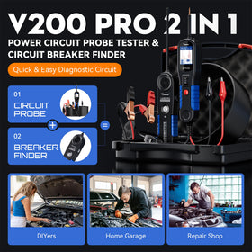 VDIAGTOOL V200 Pro mode I operation highlighting 12/24V testing capability.