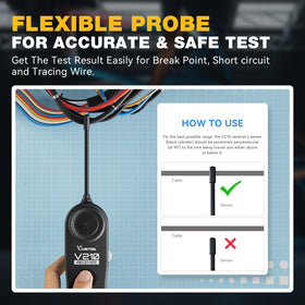 VDIAGTOOL V210 adjustable sensitivity knob fine-tunes detection for accuracy.