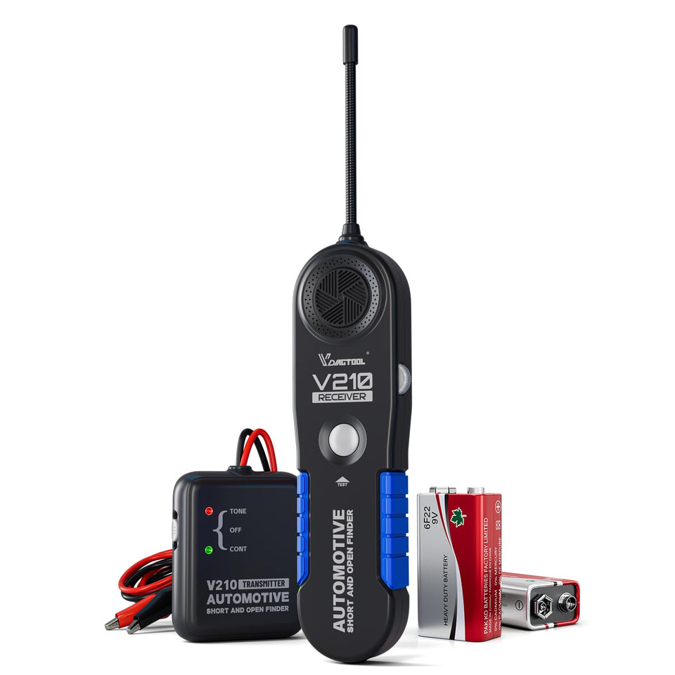 VDIAGTOOL V210 transmitter LEDs indicate circuit status for quick tracing results.