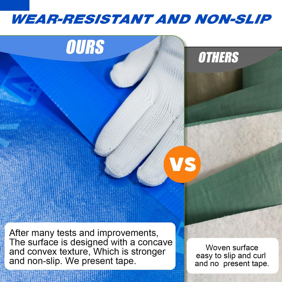VDOADS tear-resistant floor protection film shields tiles and wood.