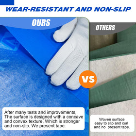VDOADS tear-resistant floor protection film shields tiles and wood.