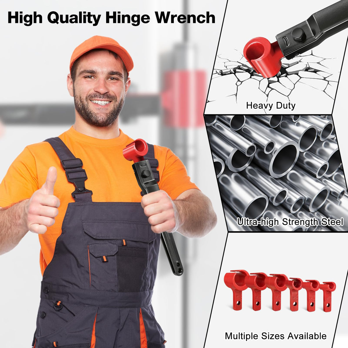 Vdsfand replaceable wrench heads for versatile hinge adjustments