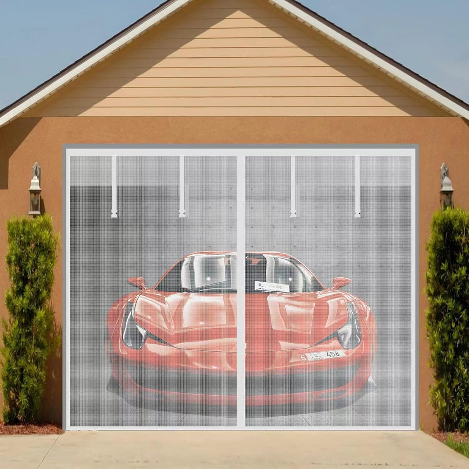 Veanusiver magnetic garage screen door close-up mesh detail for durability and airflow