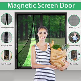Veanusiver hands-free entry with pets through the screen door in action