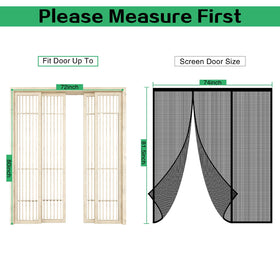 Veanusiver screen door highlights tear-resistant high-density mesh