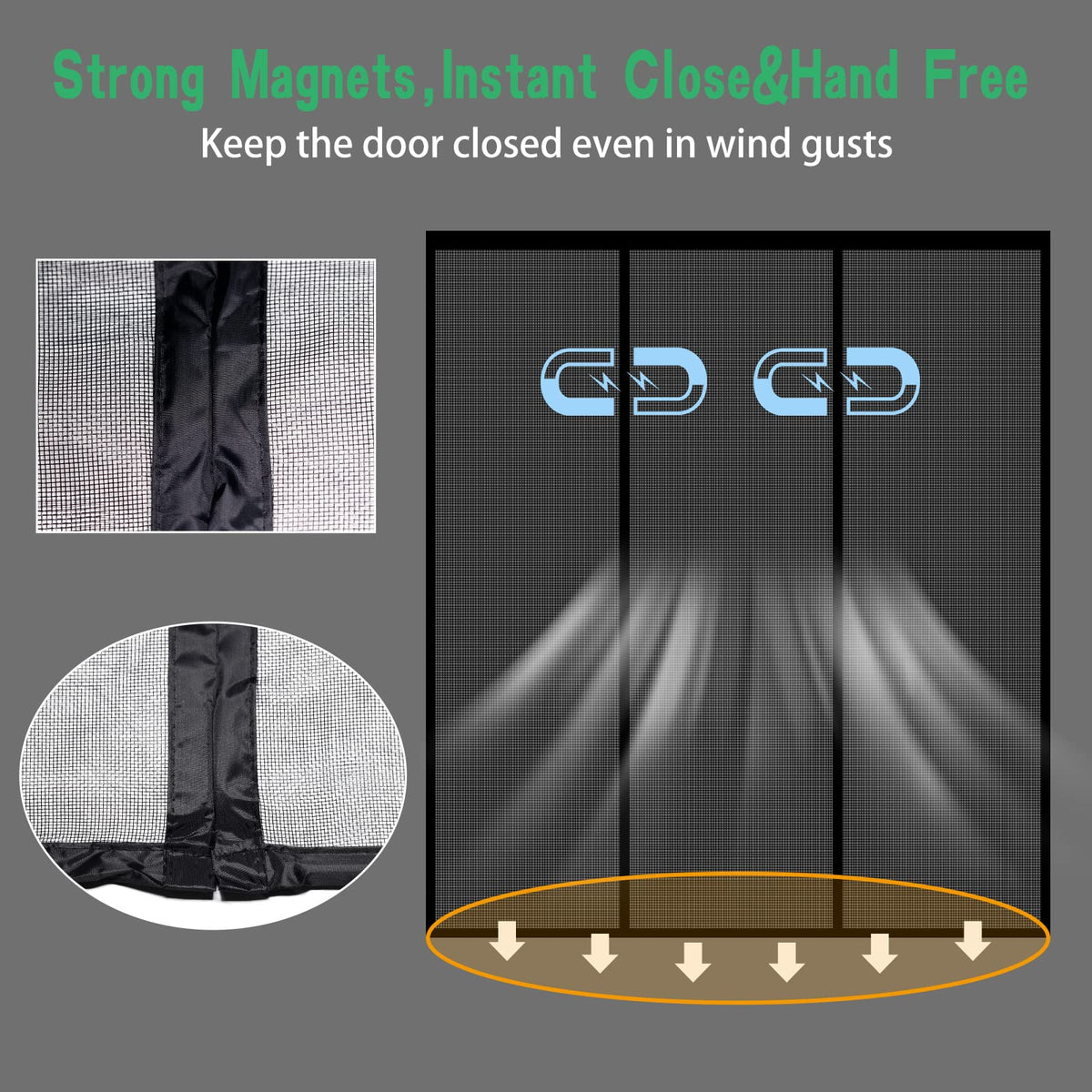 Veanusiver wind-stability gravity sticks keeping the door closed in breeze