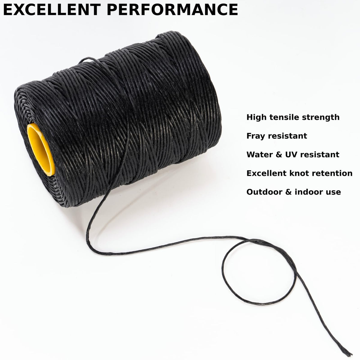VEAPILS waxed twine box storage demonstrates easy dispensing and keeping cord clean.