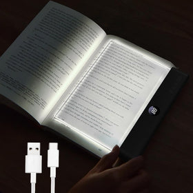 VEEKI Book Light with panel-lit design for even reading illumination.