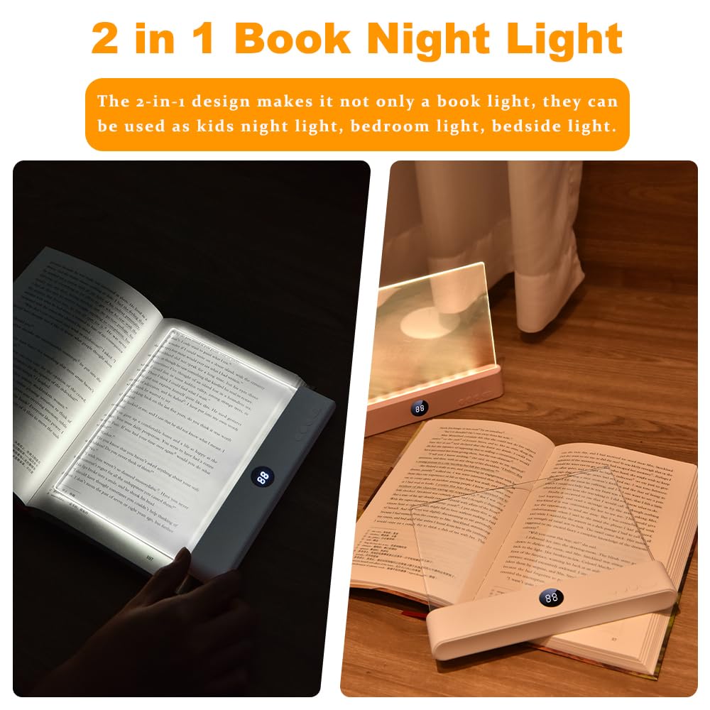 VEEKI Book Light is portable and easy to carry for travel and bedside use