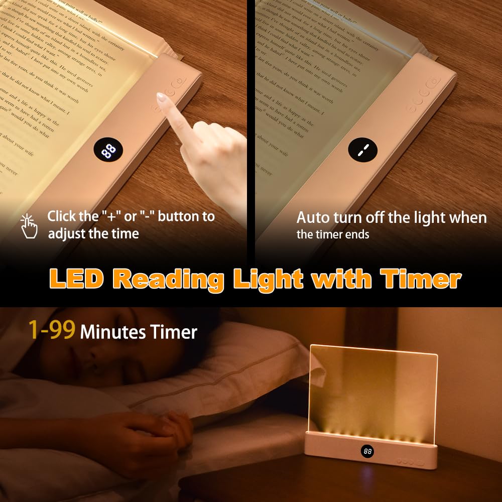 VEEKI Book Light timer feature helps manage reading sessions before sleep