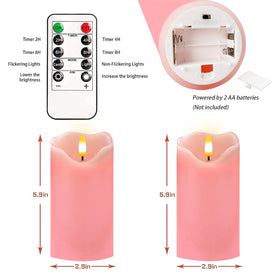 VEEKI pink flameless candles gift packaging ready for gifting.