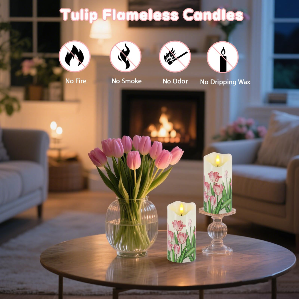 VEEKI Tulip remote control enables quick mode changes and timer setup.