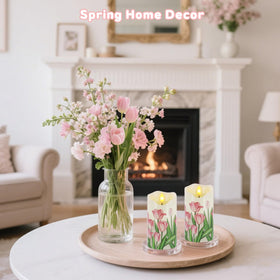 VEEKI Tulip candles emit a soft glow for bedrooms and cozy evenings.