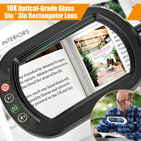 Veemagni magnifier light head button for effortless control during tasks.