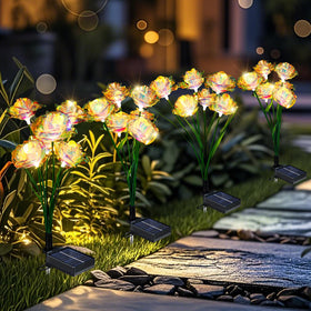 Veeool cemetery grave flower light provides respectful ambience